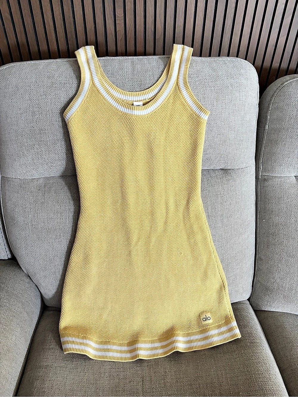 Alo Knit Mini Dress in Yellow Like New